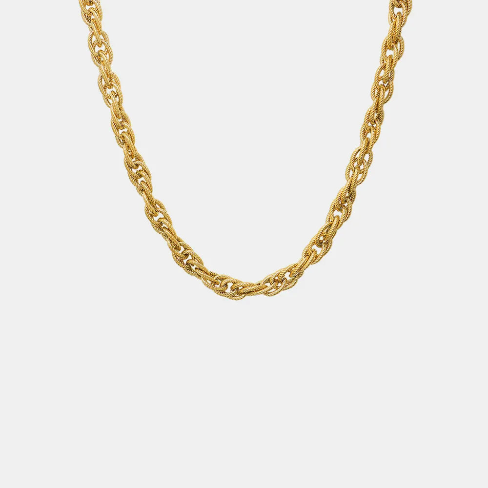 Titanium steel chain necklace close-up