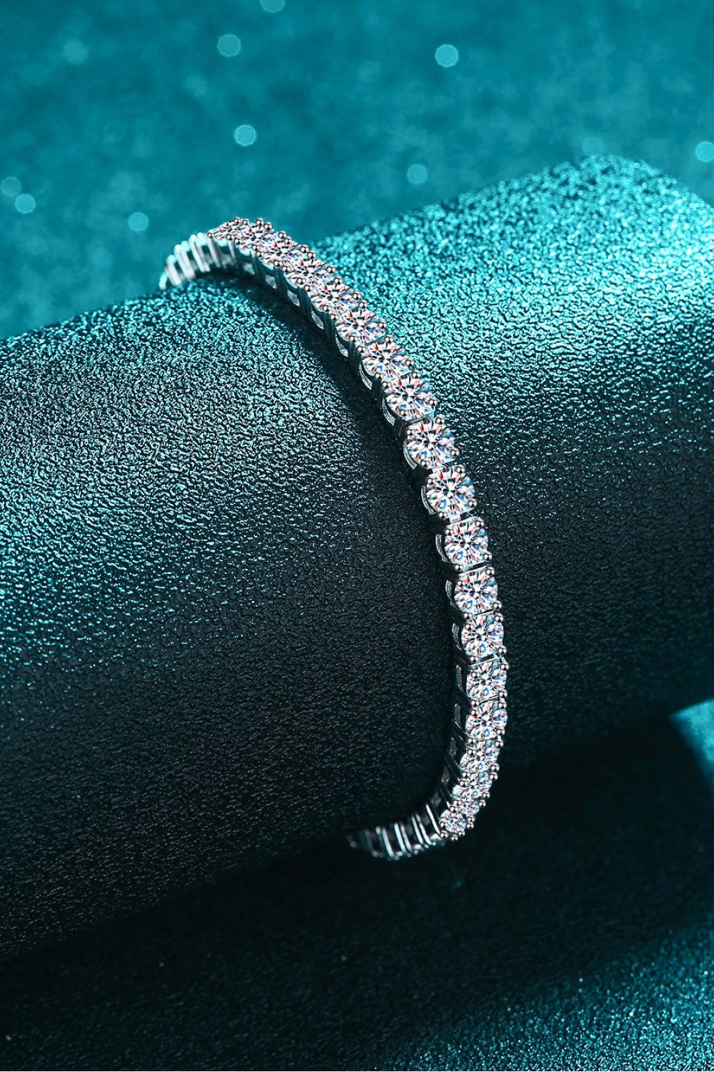 Moissanite bracelet in sterling silver