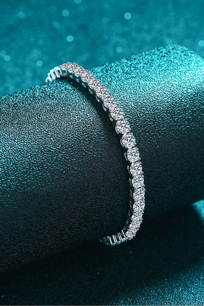 Moissanite bracelet in sterling silver
