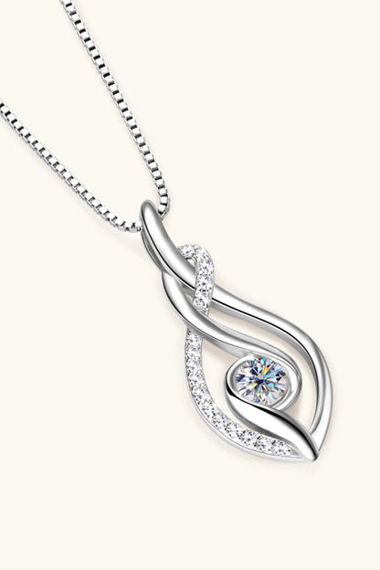 Moissanite necklace gold finish