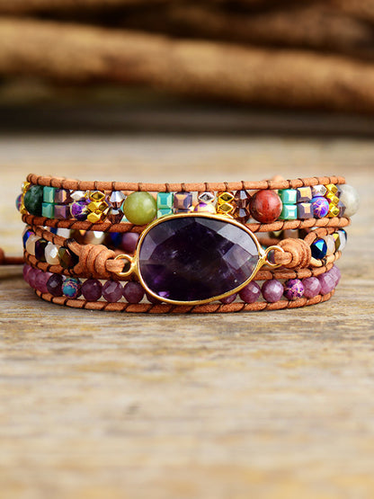 Amethyst bracelet detail