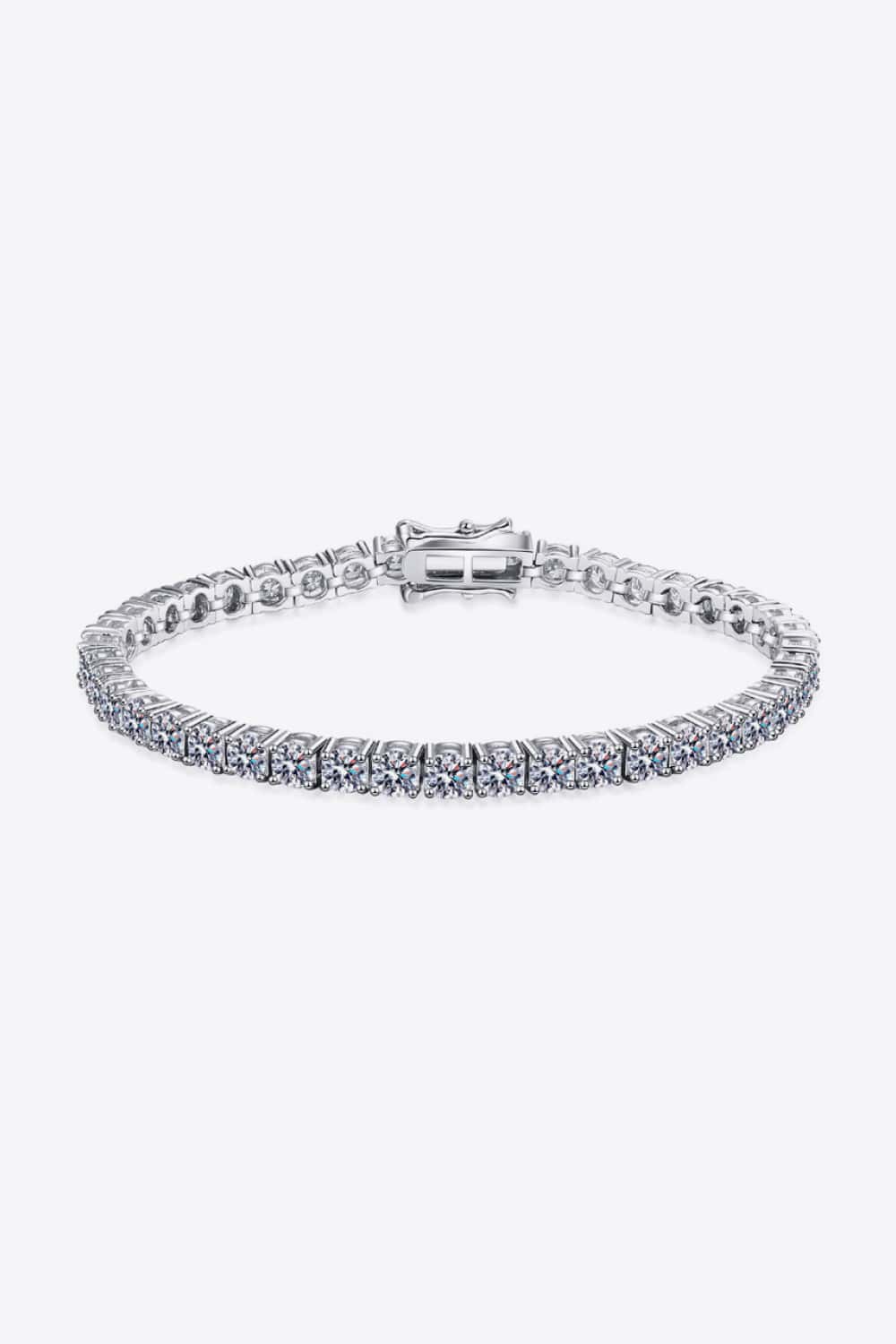 Sterling silver bracelet side view
