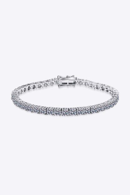 Sterling silver bracelet side view