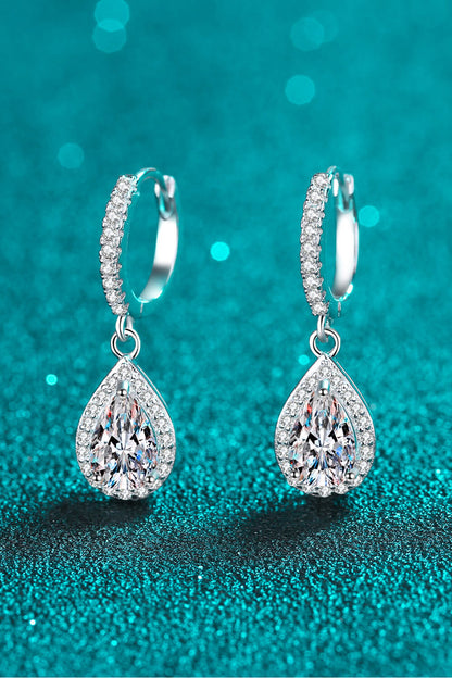 Teardrop earrings side view