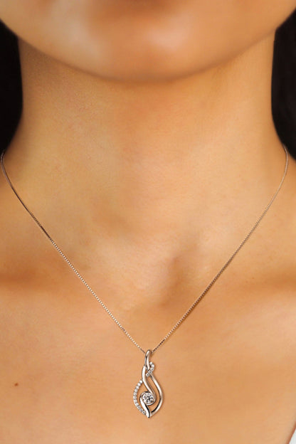 Gold moissanite necklace alternate view