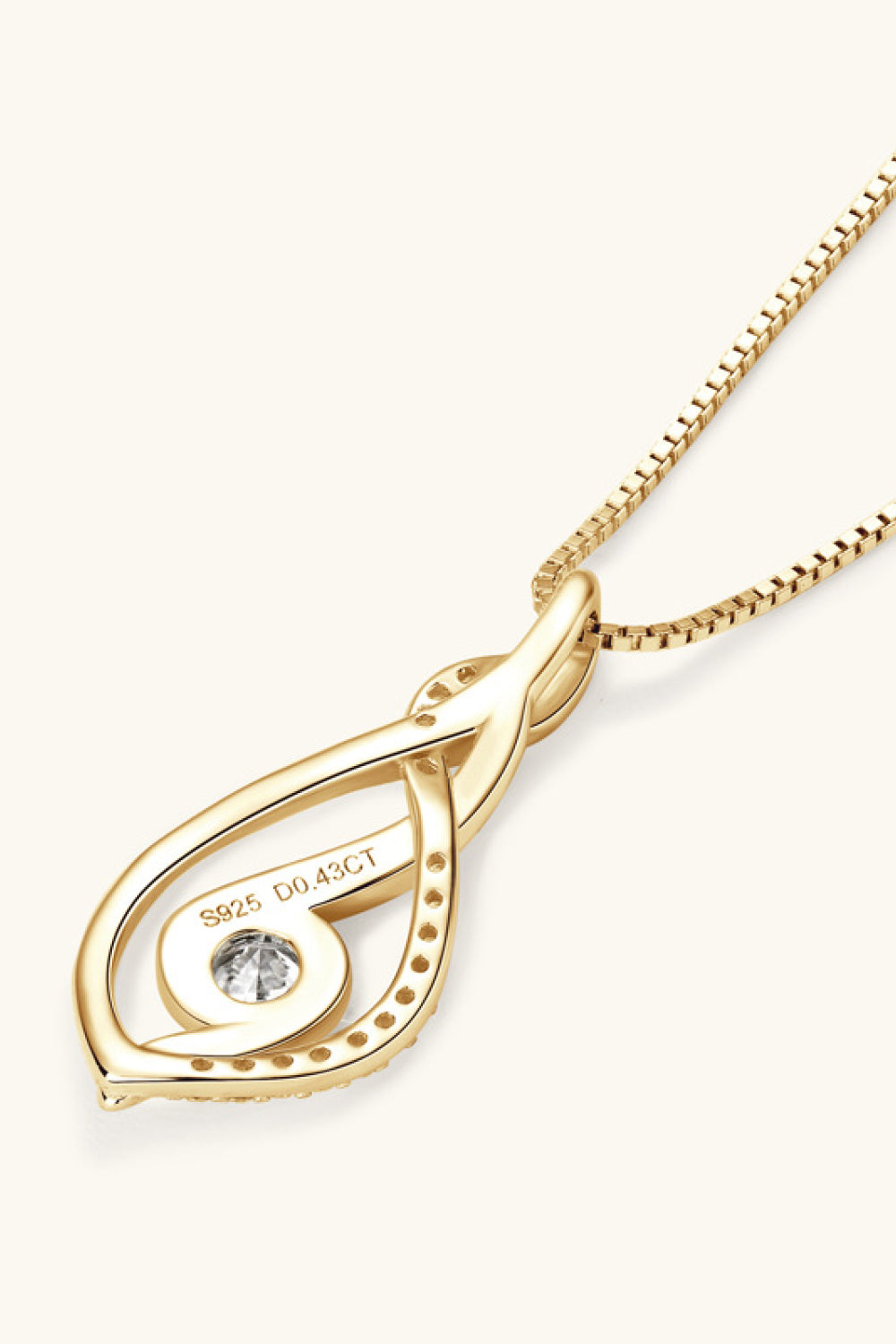 Moissanite necklace alternate view