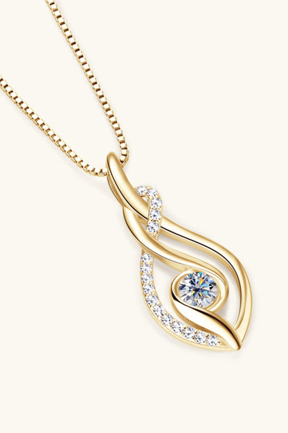 Sterling silver necklace pendant detail